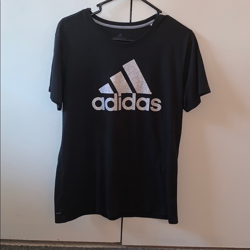 Adidas Black w/ Silver sparkle T-shirt